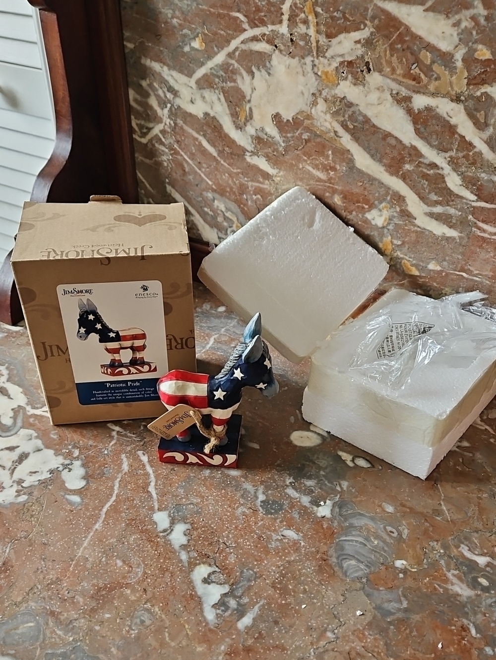2015 Jim Shore Patriotic Pride Donkey Figure